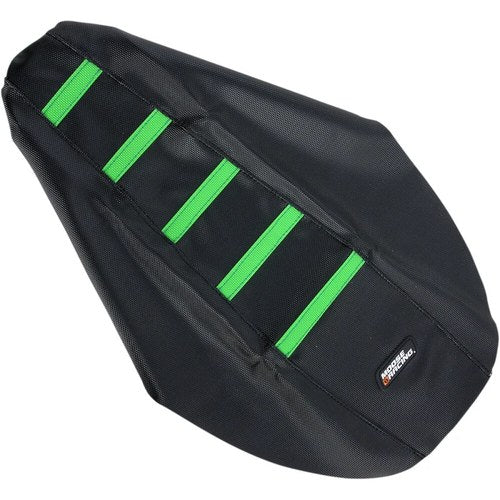 Moose Racing Ribbed Seat Cover - Kawasaki (Black / Green) KX8091-334RT