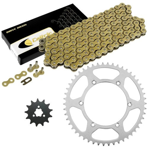 Drive Chain and Sprockets Kit fits Kawasaki KX125 KX 125 1996-1997 Gold