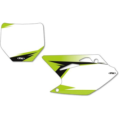 Factory Effex Graphic Number Plates - White - KX450F | 12-64136