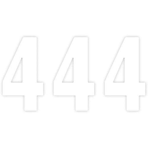 Factory Effex Pro Number 4 - White - 7" | 02-4354