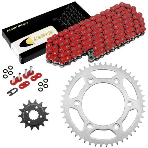 Red O-Ring Drive Chain and Sprockets Kit for Honda XR600R 1991 1992 1993-2000