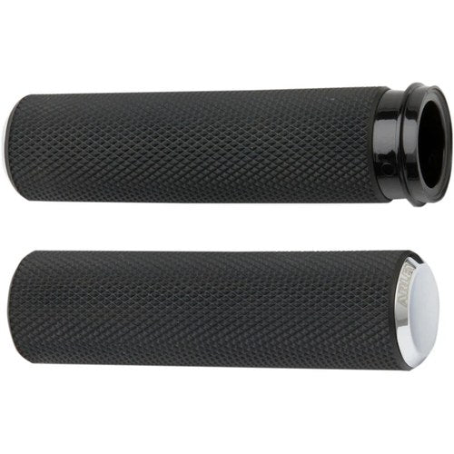 Arlen Ness - 07-326 - Fusion Series Grips, Knurled - Chrome