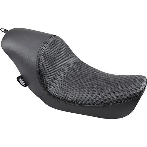 Drag Specialties 3/4 Low Solo Seat - Basketweave - Fxd (Black) 0803-0545