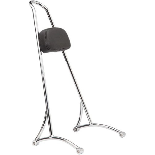 Burly Brand Sissy Bar w/ Backrest Pad (Chrome) Tall | B13-1505C
