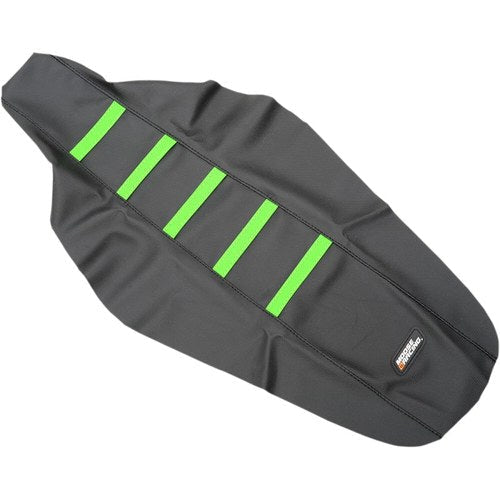Moose Racing Ribbed Seat Cover - Kawasaki (Black / Green) KXF45016-334RT