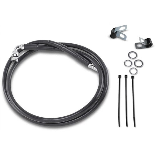 Drag Specialties Front Brake Line Fxd 95-99 Black | 640113-BLK