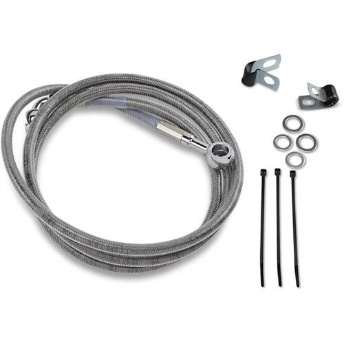 Drag Specialties +8" Brake Line - Front - Stainless Steel | 640115-8