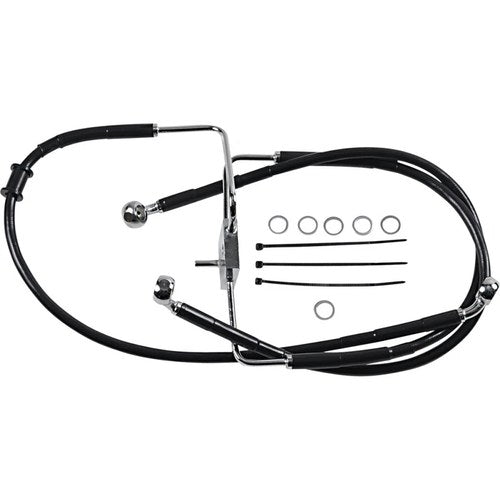 Drag Specialties Brake Line - 18-XL1200X - Black +6" | 618566-6BLK