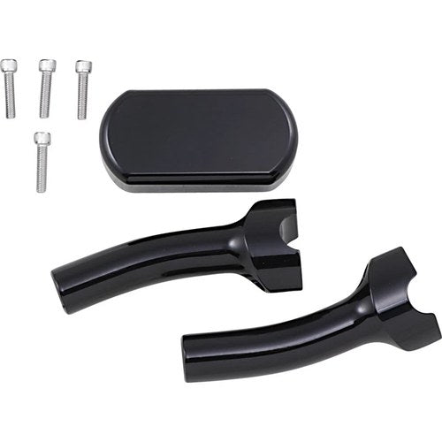 LA Choppers Black 5-1/2" Risers w/ Solid Top | LA-7442-05B