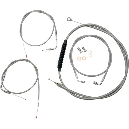 LA Choppers Standard Braided Handlebar Cable/Brake Line Kit | LA-8100KT-13