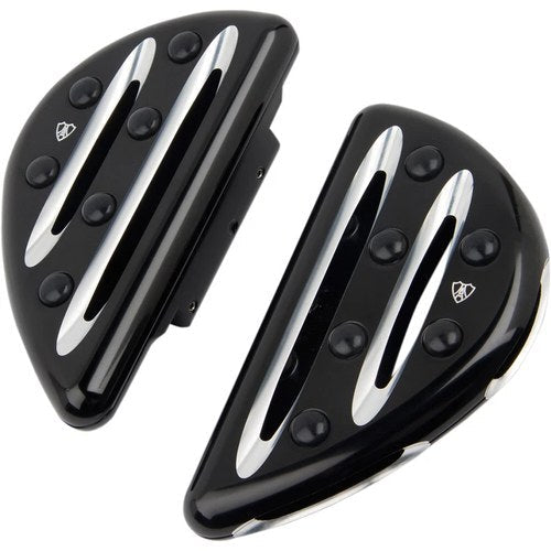 Arlen Ness Universal Floorboard - Deep Cut - Black | 06-834