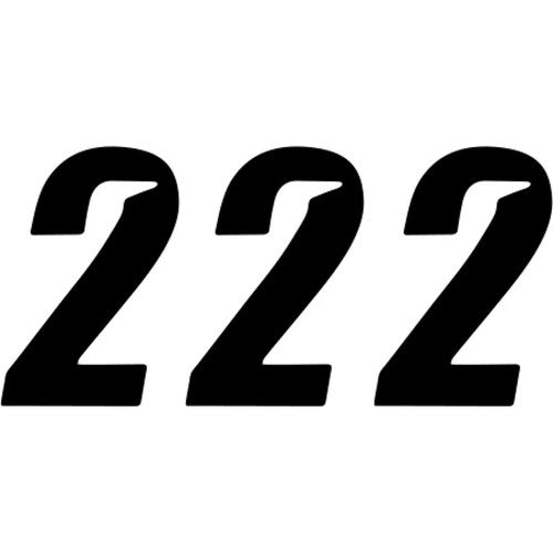 D'Cor Visuals Slash Number Plate - #2 - Black - 7" | 45-31-2