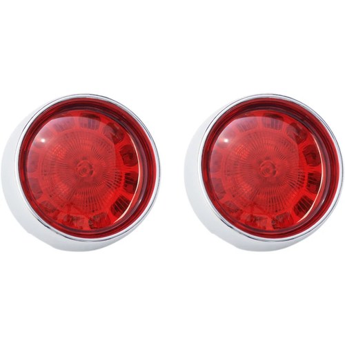 Custom Dynamics Bullet Turn Signal - 1156 - Chrome - Red Lens | PB-BB-R-1156CR