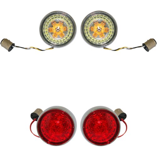 Custom Dynamics Full Bullet Turn Signal Conversion Kit - Chrome | PB-BCM2-BB-C