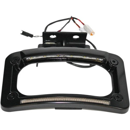 Custom Dynamics Dual-LED License Place Frame - Indian - Black | CD-LP-IND-B