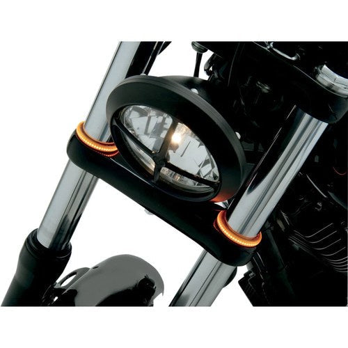 Custom Dynamics Wrapz Fork Lights - 39 mm - Amber Lens | TW39AA