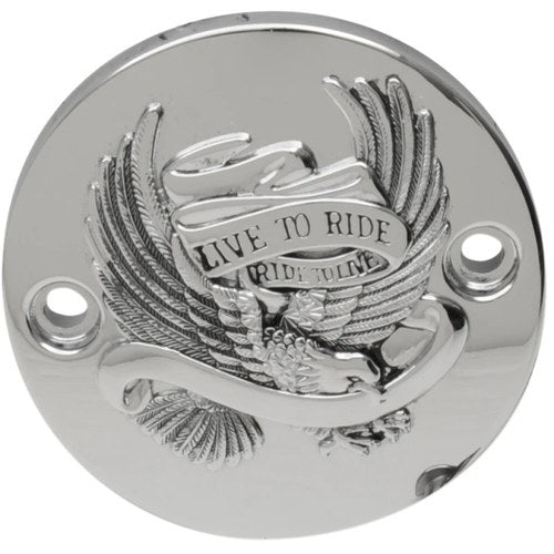 Drag Specialties Points Cover - Chrome - Live to Ride - M8 | I30-0223CA