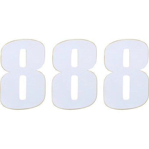 Moose Racing Race Number 8 - White - 4.5" | 80008
