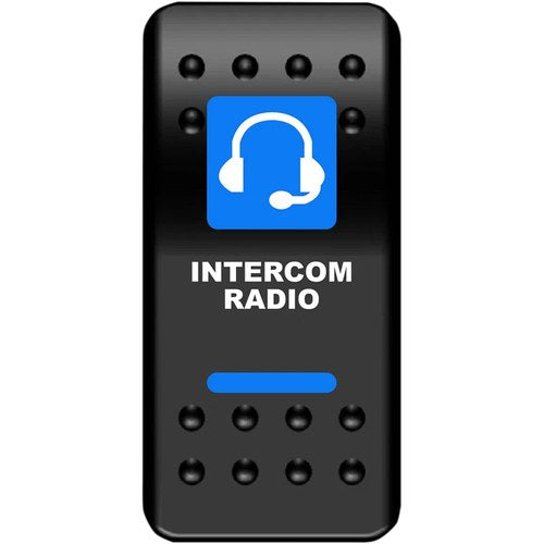 Moose Utility Division Rocker Switch - Intercom - Blue | COM-PWR