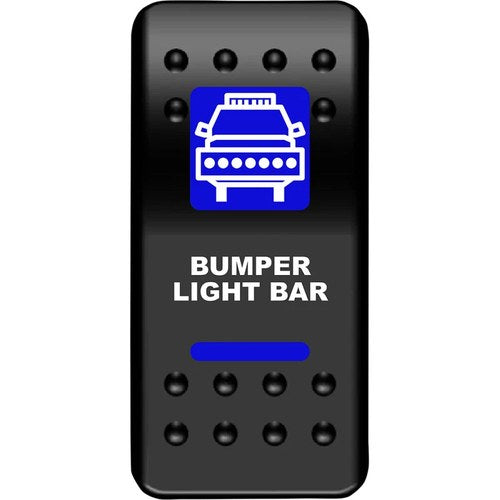 Moose Utility Division Rocker Switch - Bumper Light Bar - Blue | BLB-PWR