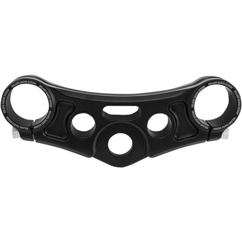 Roland Sands Design Top Triple Clamp - Gloss Black - w/Riser Holes | 0208-2108-B