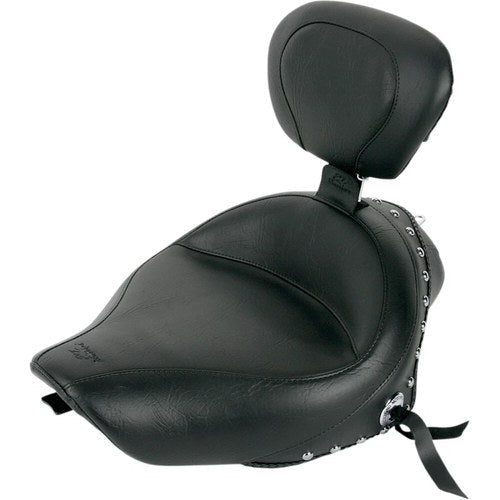 Mustang Wide Solo Seat - Studded - Driver's Backrest - Xlc '04+ (Black) 79439