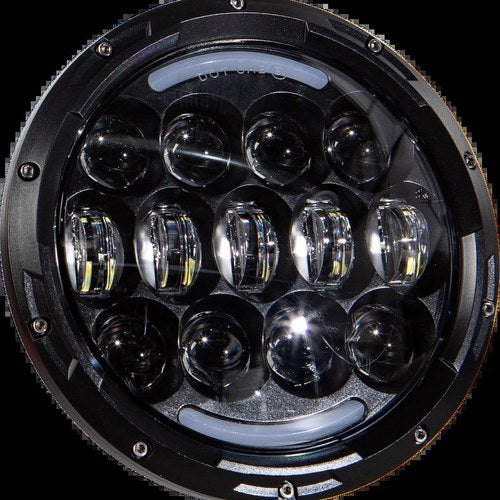 Harddrive Led Headlight 7" 105W White Angel Eyes | 820-0360