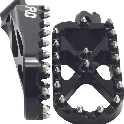 Flo Motorsports Snow Bike Footpegs, Black | SPEG-795-2BLK