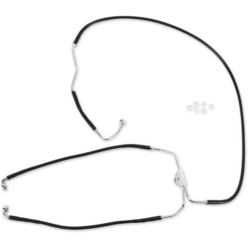 Drag Specialties Front Brake Line Flht 09-13 ABS Black | 691183-BLK