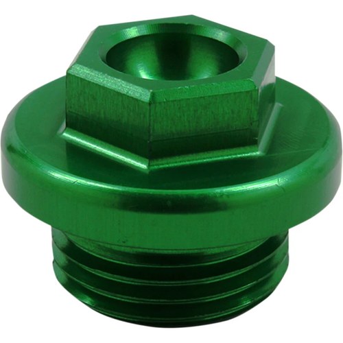 Works Connection Aluminum Oil Fill Plug Kawasaki (Green) 24-198