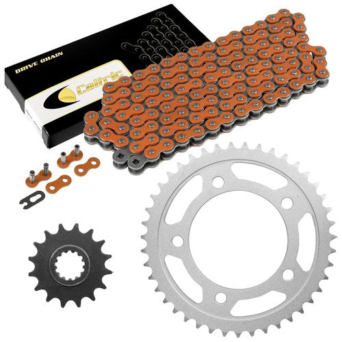 Drive Chain & Sprockets Kit for Honda CBR900RR Fire Blade 1993- 1995 Orange