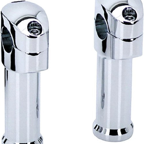 HardDrive 1.25in FatBar Handlebar Riser w/Separate Top Clamp 5in Tall Chr 241593