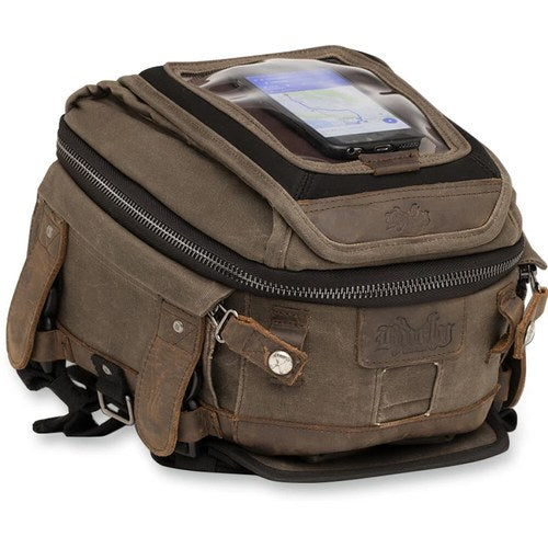 Burly Brand Tank Tail Bag - Wax Cotton (Brown) B15-1010D