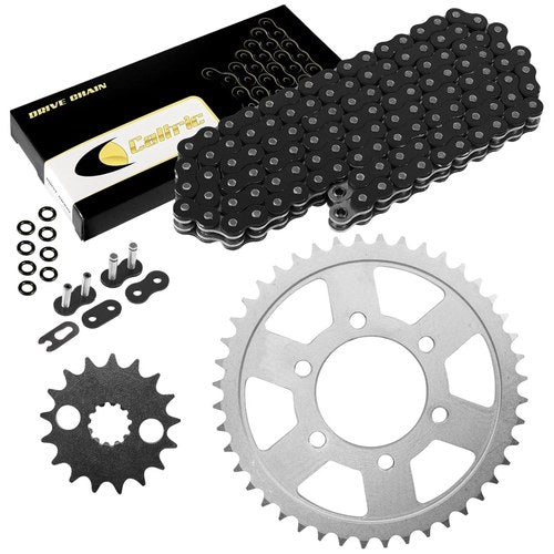 Black O-Ring Drive Chain & Sprockets for Kawasaki ZZR1200 Ninja ZX1200C 2002-05