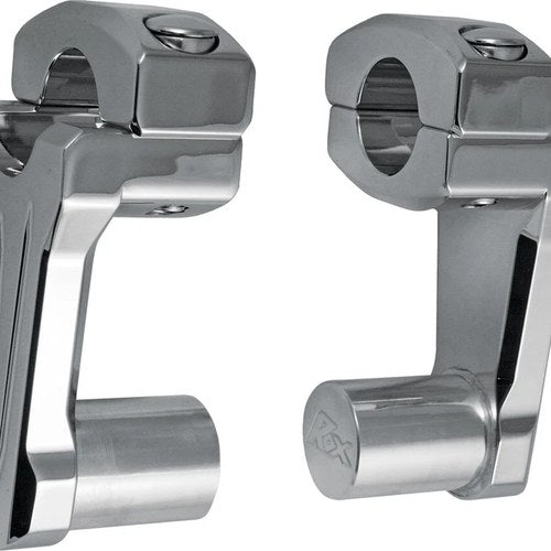 Rox Speed FX - 2" Pivoting Bar Risers for 1" Handlebar (Chrome) 4R-P2CC02