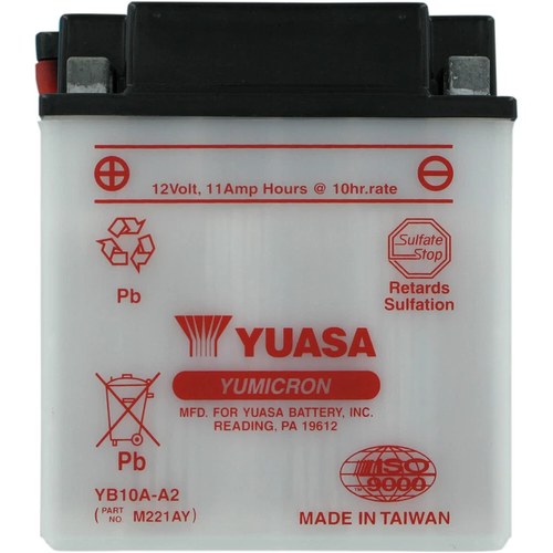 Yuasa Yumicron High Performance Conventional Battery (YB10A-A2) YUAM221AY