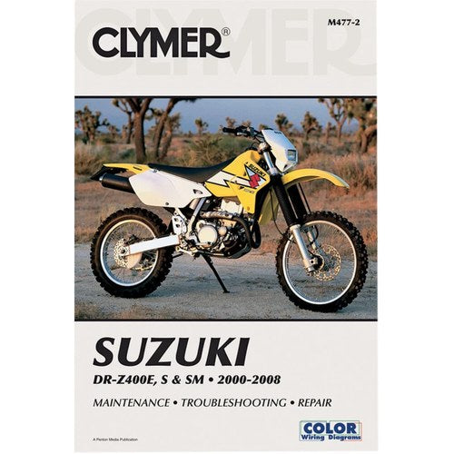 Clymer Physical Book for DR-Z400E, DR-Z400S and DR-Z400SM (2000-2012) | M477-4