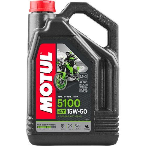 Motul 5100 4T Semi-Synthetic 4-Stroke Motor Oil | 15W-50 | 1 Gallon | 108089