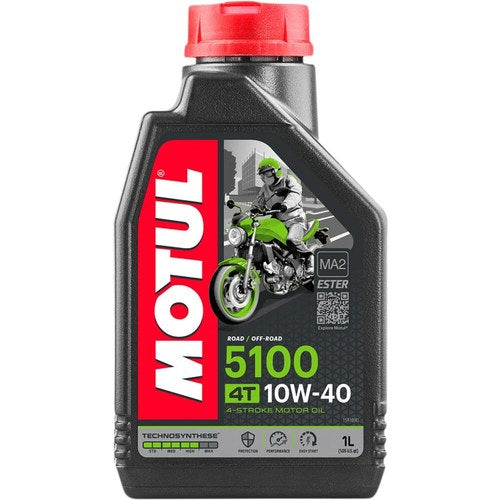 Motul 5100 4T Semi-Synthetic 4-Stroke Motor Oil | 10W-40 | 1 Quart | 104066