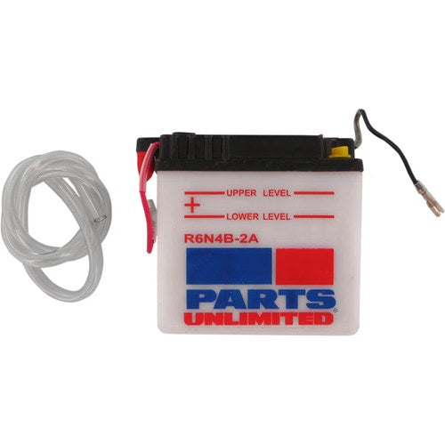 Parts Unlimited 6V Conventional Battery #6N4B-2A (R6N4B-2A)