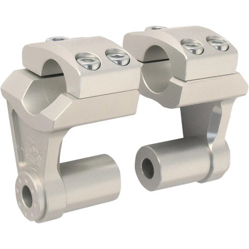 Rox Speed FX - Deluxe 2" Pivoting Risers for 7/8" Handlebar (Silver) 3R-P2SSM