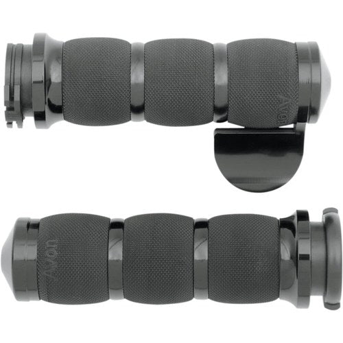 Avon Air Cushion Grips for H-D Motorcycles w/Cable (THROTTLE Boss Black)
