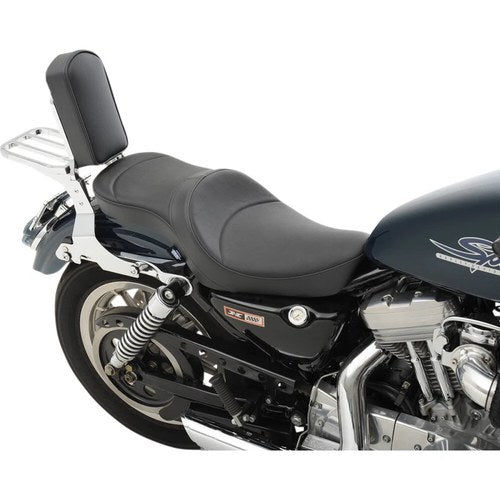 Drag Specialties Low Profile Double Bucket Smooth 2-Up Seat (Black) 0804-0625