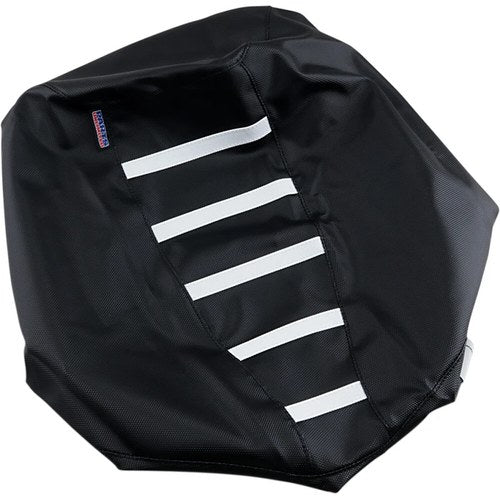 Parts Unlimited Ribbed Gripper Seat Cover - Arctic Cat (Black/White) CAT-102-337