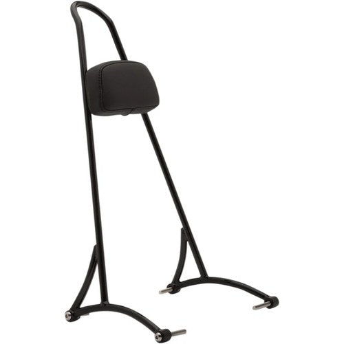 Burly Brand Sissy Bar w/ Backrest Pad (Black Powder-Coated) Tall | B13-1505B