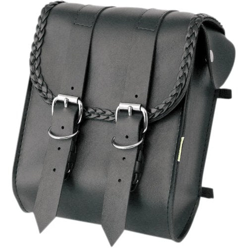 Willie & Max Luggage Sissy Bar Bag - Braided (Black / Chrome) 58481-20