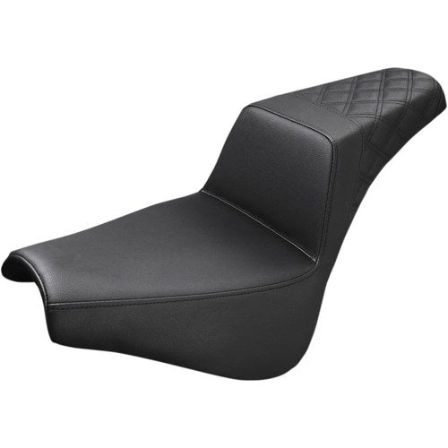 Saddlemen Step Up 2-Up Seat - Passenger Lattice Stitched (Black) 818-30-173