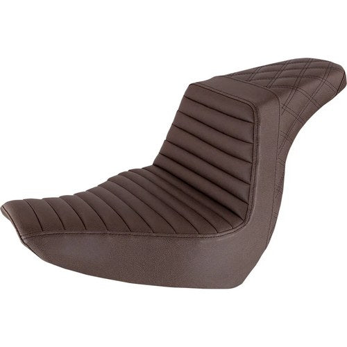 Saddlemen Step Up 2-Up Seat - Tuck and Roll/Diamond (Brown) 818-29-176BR