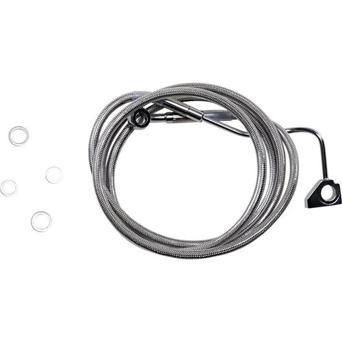 Drag Specialties +10" Brake Line - Front - 14-5FL W/ABS | 614220-10