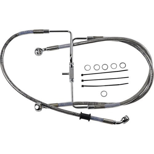 Drag Specialties Brake Line - 18-XL1200X - Stainless Steel +4" | 618566-4